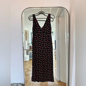 Reformation cherry wrap dress - size s